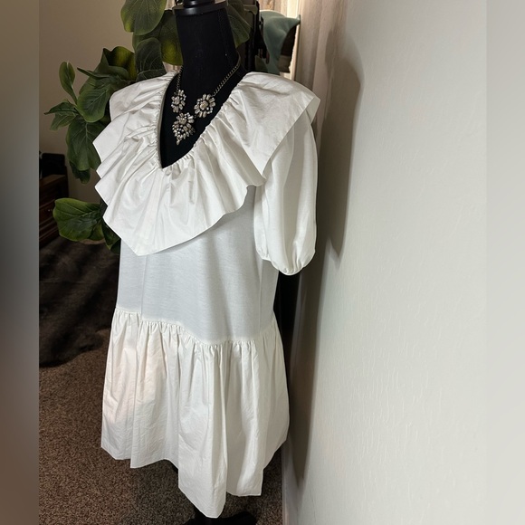 English Factory Cream Ruffle Dress - Picture 4 of 14